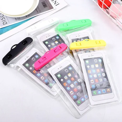 Mobile Waterproof Sealed Transparent Plastic Bag / Pouch Cover for All Mobile Phones(4635)