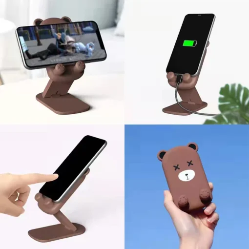 Cute Cartoon Design Multi-Angle Adjustable Foldable Mobile Stand - Image 5