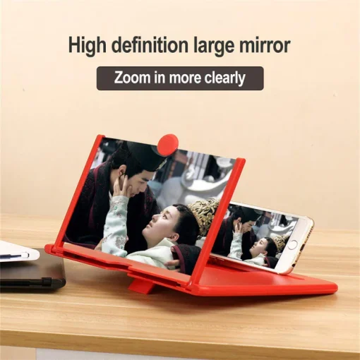 3D Mobile Phone HD Screen Magnifier Amplifier|Screen Expander Eyes Protection Phone (Foldable Stand Holder) Enlarged Expander Support for All Smartphones - Image 6