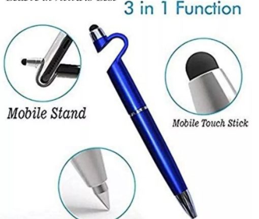 3 in 1 Stylus Pen with Mobile Stand Holder for Mobile (Random Colors) | Pack of 1 - Image 6