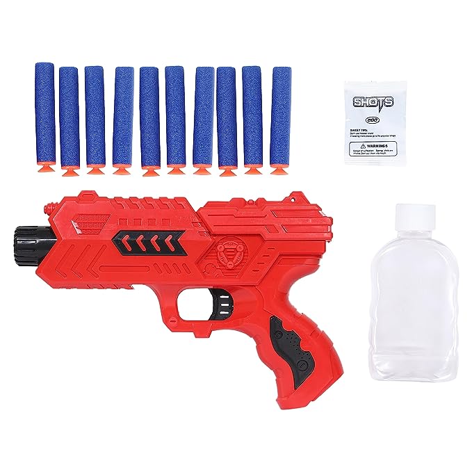 Air Blaster Soft Shooting Gun Toy with 10 Foam Bullets for Kids