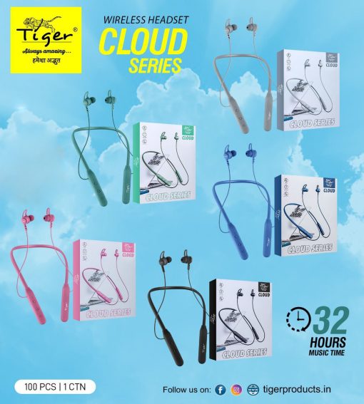 Cloud Series Wireless Neckband Bass(Cloud Series)