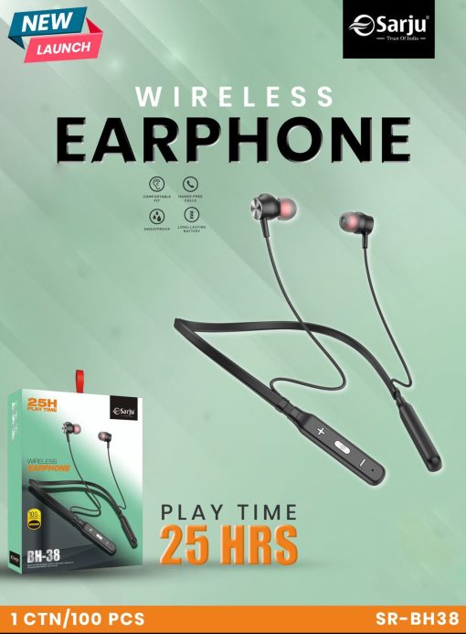 Wireless Earphones 25 Hours Playtime(SR-BH38)