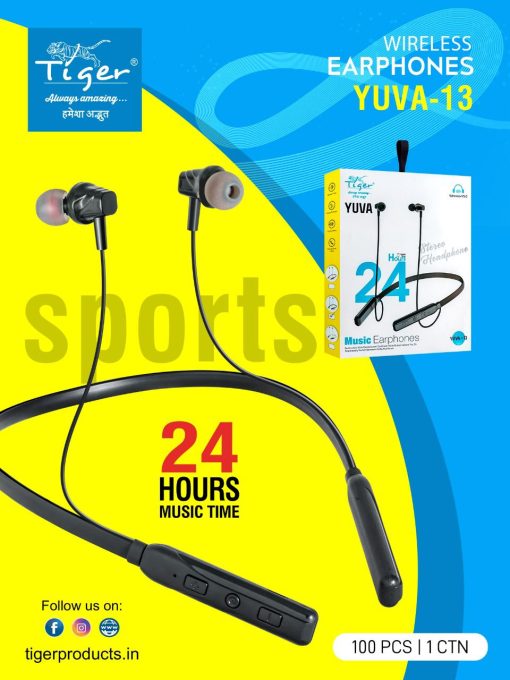 wireless Earphone Sports Neckband 24 Hours Music Time(YUVA-13)