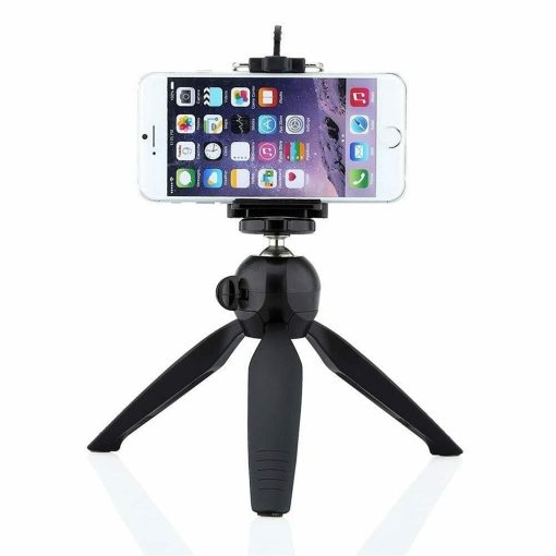 Mini Tripod with Universal Mobile Attachment Uses for Vlogging, Video Shooting, Photography YouTube etc Compatible with All Mobile Phones.