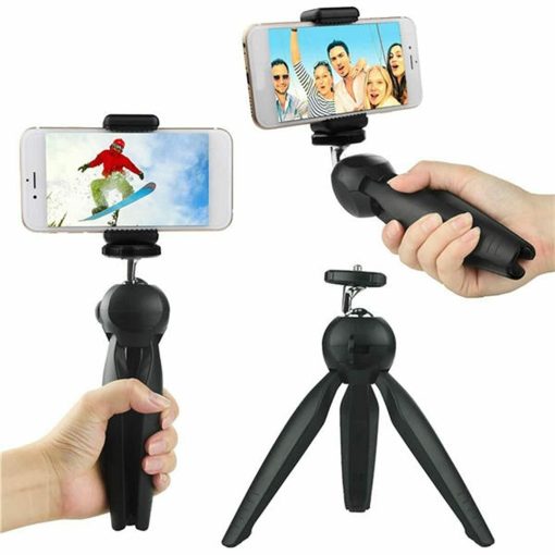 Mini Tripod with Universal Mobile Attachment Uses for Vlogging, Video Shooting, Photography YouTube etc Compatible with All Mobile Phones. - Image 4