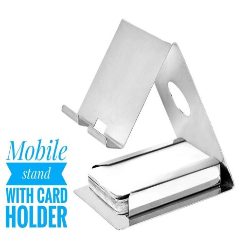 Samrajya Mobile Steel Stand & Holder With Card Holder