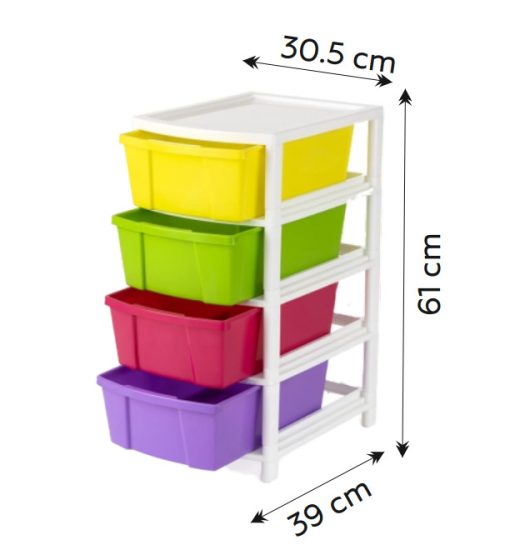 Modular Drawer A4 Multi color 4 Layer