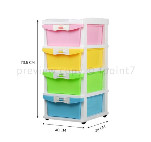 Modular Drawer Jumbo Multi color 4 Layer