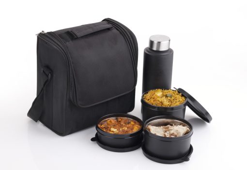 Lunch Box Black With Bag (t)