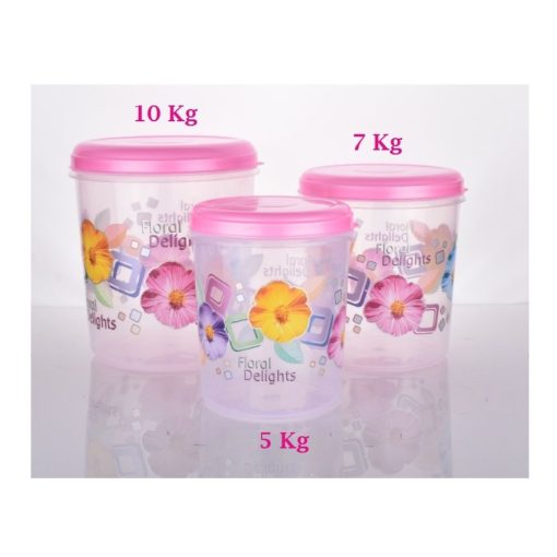 Container Set 3pcs Printed Set 5,7,10 Kg