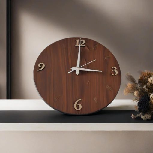 Wall Clock Wooden D45 (SIZE 12*12)