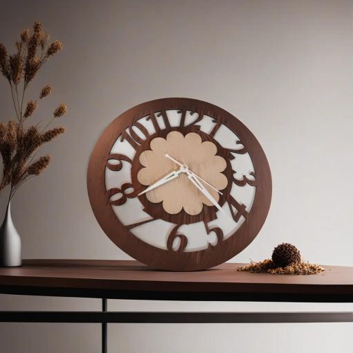 Wall Clock Wooden D44 (SIZE 12*12) - Image 2