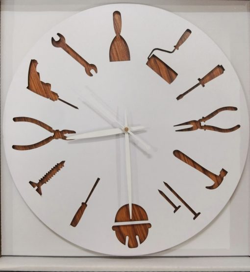 Wall Clock Wooden D54 (SIZE 12*12)