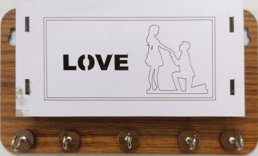 Wooden Key Stand LOVE Design (111)