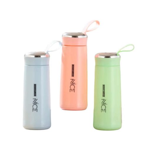 Water Bottle Glass and plastic material Nice 400 Ml storage