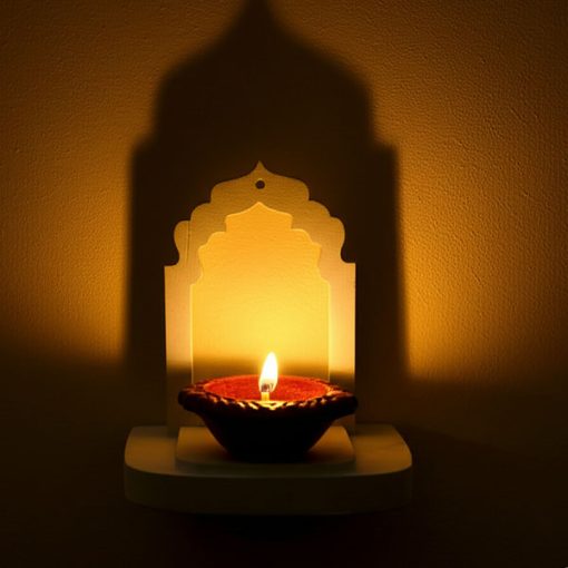 Diya Stand Wooden Big. (2 Pcs Set)