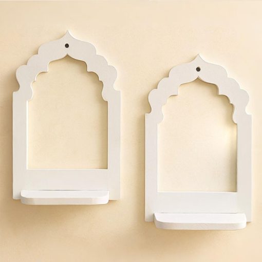 Diya Stand Wooden Big. (2 Pcs Set)