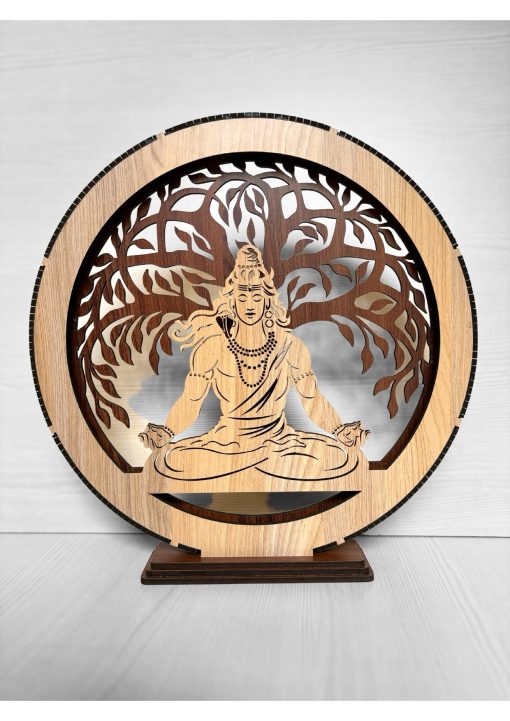 Wooden Lighting Showpiece Mahadev Design