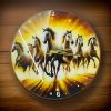 Buy 7 Horse Acrylic UV Printed Wall Clock – Personalised Customised Premium Size : 12,14,16,18 (inch)