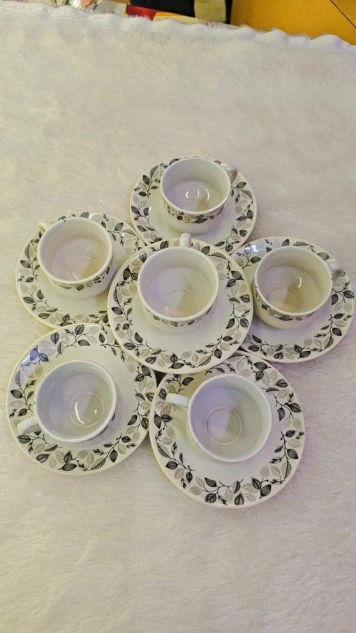 Ceramic Tea And Coffee Cup Set Of 12(Red Box-First Quality)
