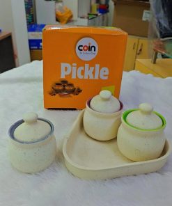Ceramic Pickle 3pcs Set With Tray