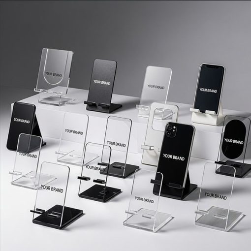 Acrylic Mobile Stand With Your Brand Name Engraving in Bulk Wholesale