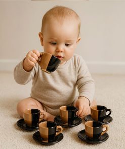 Ceramic Baby Cup With Saucer 6pcs Set