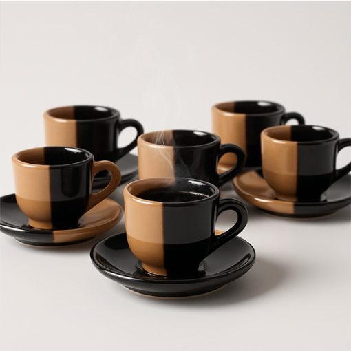 Ceramic Baby Cup With Saucer 6pcs Set