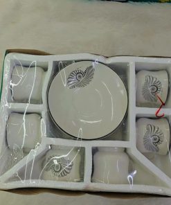 Ceramic Tea And Coffee Cup Set Of 12(Green Box-Second Quality)