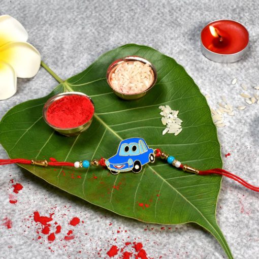 Car Rakhi with Red Thread  For Kids