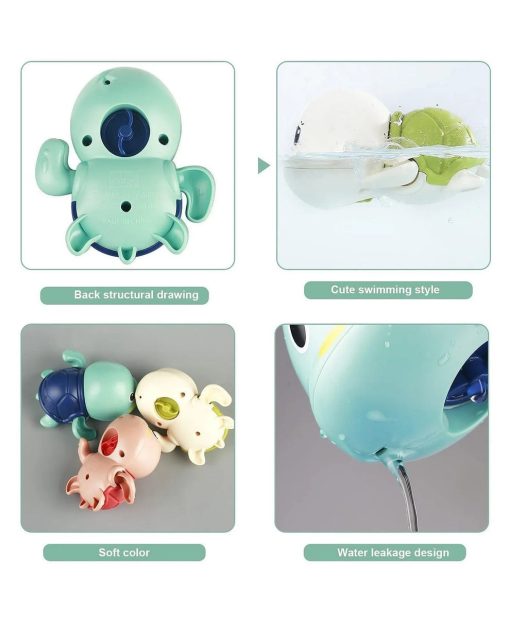Swimming Turtle Bath Toy Wind Up Water Floating Turtle For New Born Baby Bathtub Water Toys,Multicolor