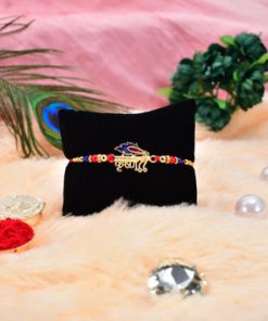 Golden Krishna Name Rakhi