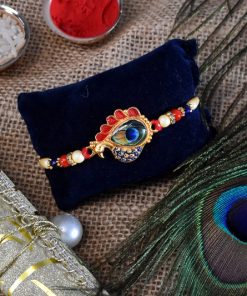 Peacock feathers rakhi