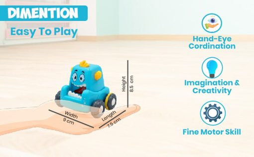 Press N Go Monster Car |Multicolour |Push n Go | Mini Toy