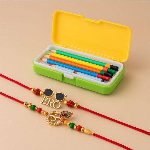 Pencil Box Flexy with 2 Rakhis