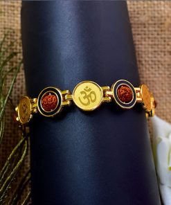 OM & Rudraksh Rakhi Bracelet