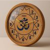 Wooden Om Engraving Rajwadi Premium Wooden Wall Clock With Glass 10″X 10″