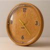 Wooden Peacock Engraving Rajwadi Premium Wooden Wall Clock With Glass 10″X 10″