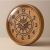 Wooden Samay Chakra Engraving Rajwadi Premium Wooden Wall Clock With Glass 10″X 10″