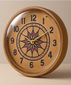 Wooden Samay Chakra Engraving Rajwadi Premium Wooden Wall Clock With Glass 10″X 10″
