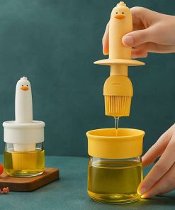 Oil Dispenser & Cute Duck Silicon Brush