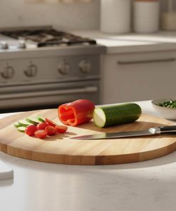 CHOPPING BOARD ROUND WOODEN