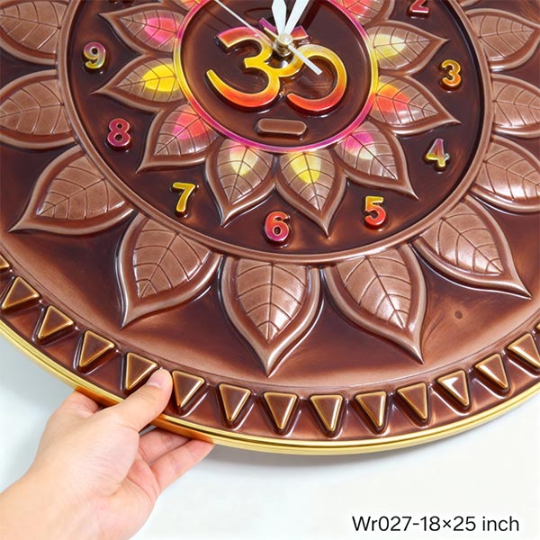 18x18 Resin Art Wooden Wall Clock - Image 3