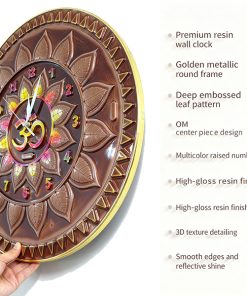 18×18 Resin Art Wooden Wall Clock