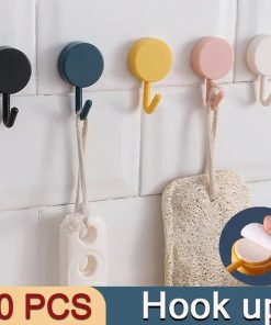 Self-Adhesive Sticky Wall Hooks (10 Pcs)
