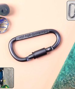 Premium Heavy-Duty Metal Carabiner Hook with Screw Lock…