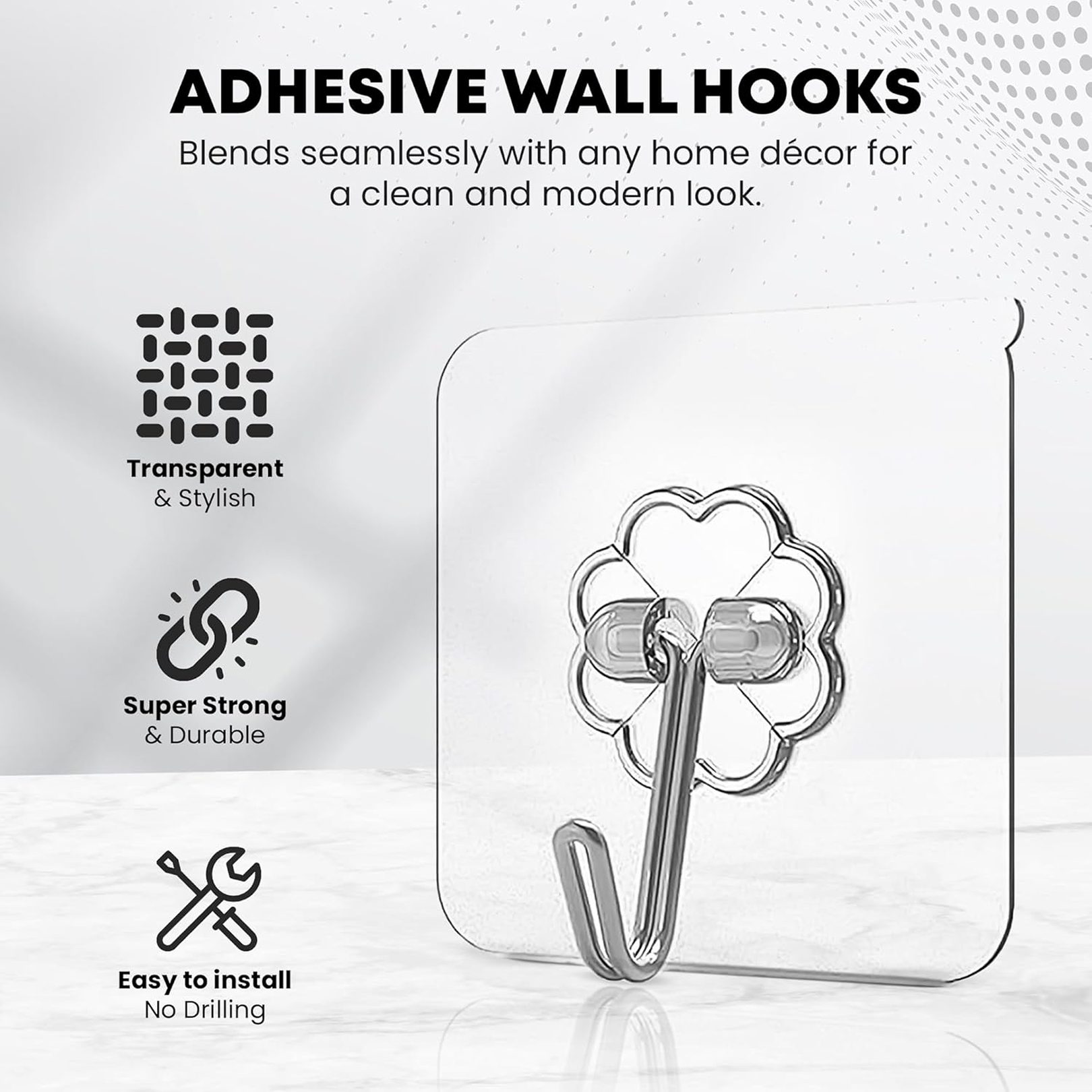 Multipurpose Strong Small Stainless Steel Adhesive Wall H…