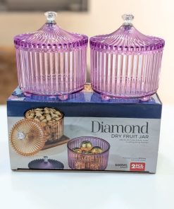 Dry Fruit Jar Diamond(2pcs Set 500ml)