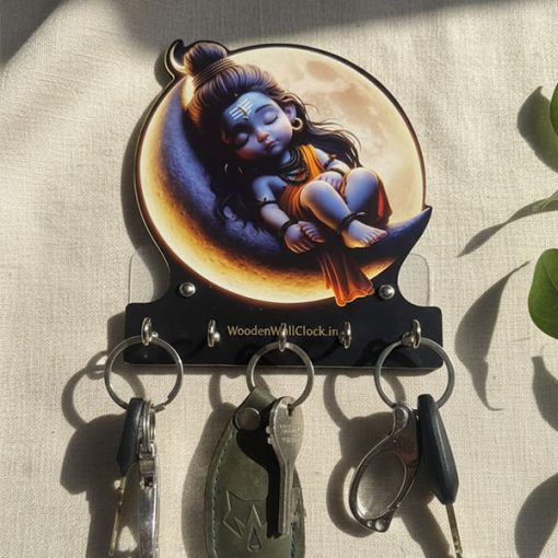 Baby Shiva Keystand Wooden Printed With 2 Wall Sticker Free| Size ...